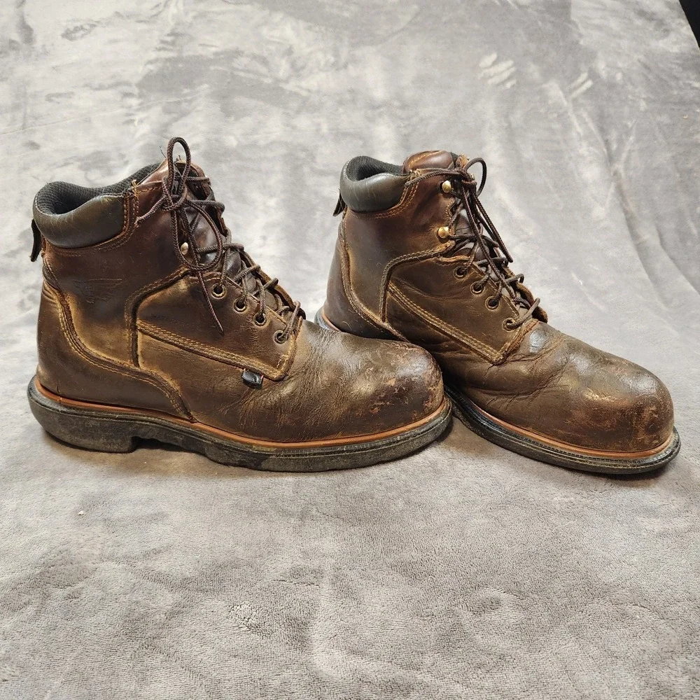 Red Wing Boots Mens 10 Brown Leather DynaForce 6-inch‎ Waterproof Safety Toe